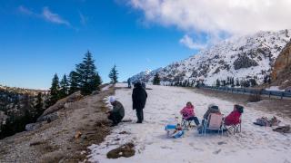 Antalyalılar Alacabel Geçidi'nde kar keyfi sürüyor