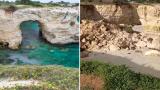 İtalya'nın Adriyatik kıyısındaki ünlü "Aşıklar Kemeri" Sevgililer Günü'nde çöktü
