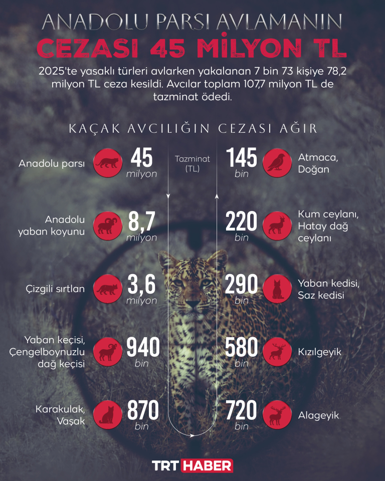 Kaçak avcılar 107 milyon lira ceza ödedi