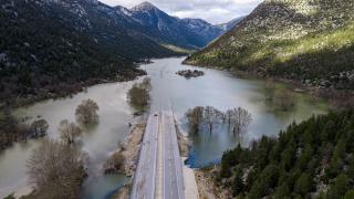 Konya-Antalya karayolu yağışın ardından görüntülendi
