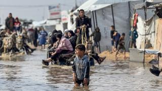 Gazze'de şiddetli yağış sele yol açtı