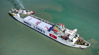 Gazze'ye insani yardım taşıyan Türk Kızılay'ının 21. İyilik Gemisi, Mersin'den yola çıktı