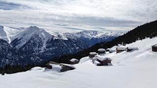 Rize'de Kaçkar Dağları ve yaylalardaki kar manzarası