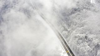 Bolu Dağı'nda kar ve sis