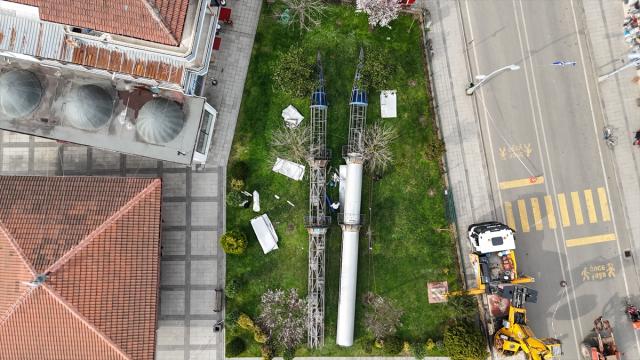 Gölyaka’da Merkez Camii minaresi değiştiriliyor