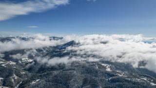Ilgaz ve Yaralıgöz dağlarında kar manzarası havadan görüntülendi
