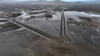 Tuzla Palas Gölü yağışlarla 41 yıl önceki havzasına yeniden kavuştu