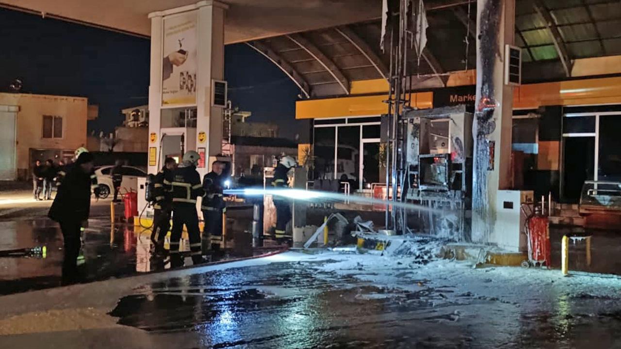 Siirt’te akaryakıt istasyonunda çıkan yangın korkuttu