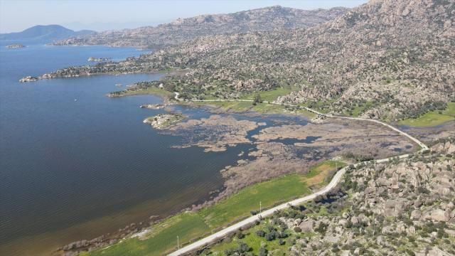 Son yağışlarla su seviyesi yükselen Bafa Gölü'nde balık çoğaldı