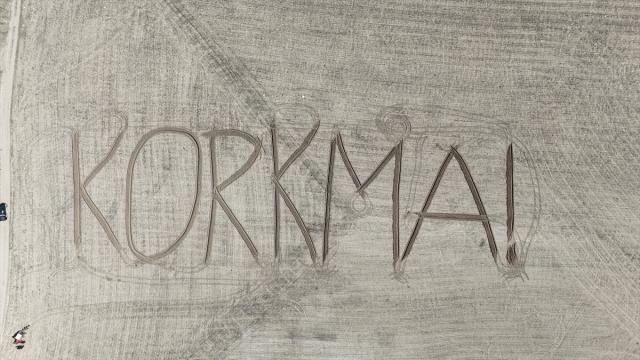 Aksaraylı çiftçiden anlamlı mesaj: 'Korkma'