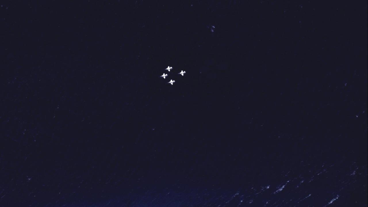 T38M uçaklarının Çanakkale selamı GÖKTÜRK1’in objektifinde