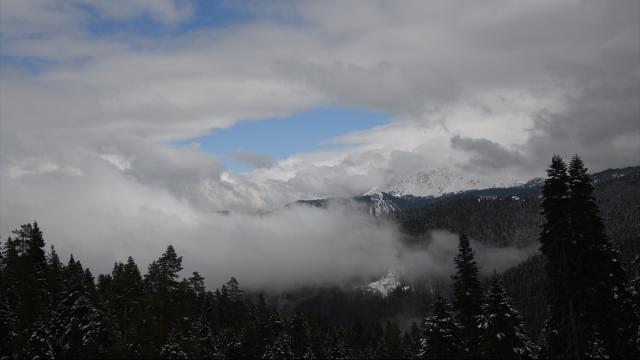 Ilgaz Dağı'nda sis havadan görüntülendi