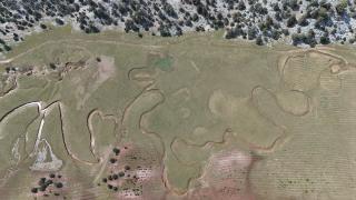 Sorgun Yaylası'nda menderesler havadan görüntülendi