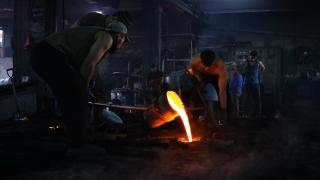 Gaziantep’te dökümhanelerde zorlu mesai