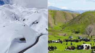Hakkari'nin bir tarafında bahar bir tarafında kış yaşanıyor