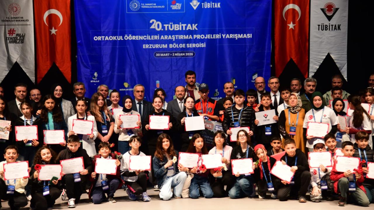 TÜBİTAK yarışmasında Erzurumlu öğrencilerden büyük başarı