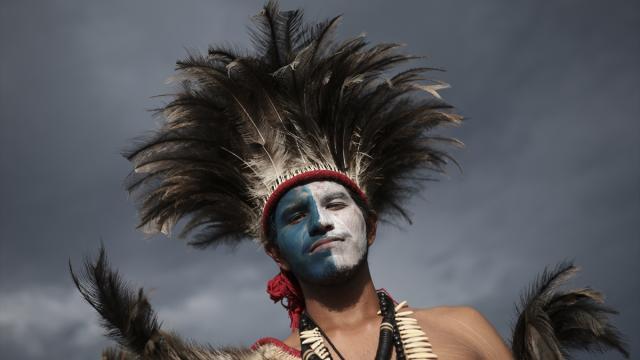 Brezilya'daki yerliler toprak hakkı ihlallerine karşı yürüdü