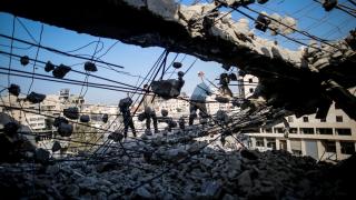 Gazze kentinde, enkaz kaldırma çalışması yürütüldü