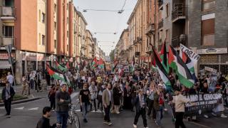 İtalya'da işgalci İsrail'in saldırıları protesto edildi