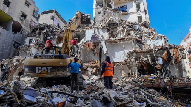 İsrail'in saldırılar düzenlediği Lübnan'ın Dahiye bölgesindeki yıkım görüntülendi