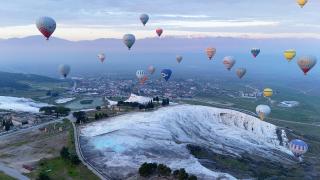 Pamukkale’de kartpostallık görüntüler