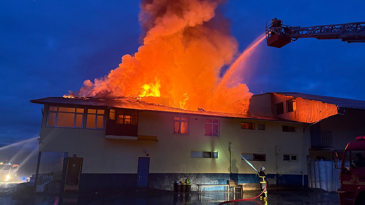 Kastamonu'da tekstil fabrikasında yangın