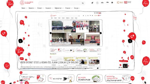 MEB'in internet sitesi 23 Nisan'a özel yeniden tasarlandı