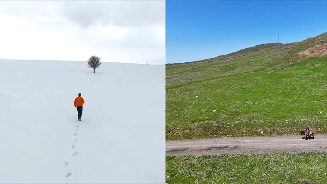 Bingöl'ün kuzeyinde kış, güneyinde bahar yaşanıyor