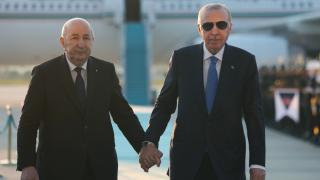 Cumhurbaşkanı Erdoğan, Cezayir Cumhurbaşkanı Tebbun'u karşıladı