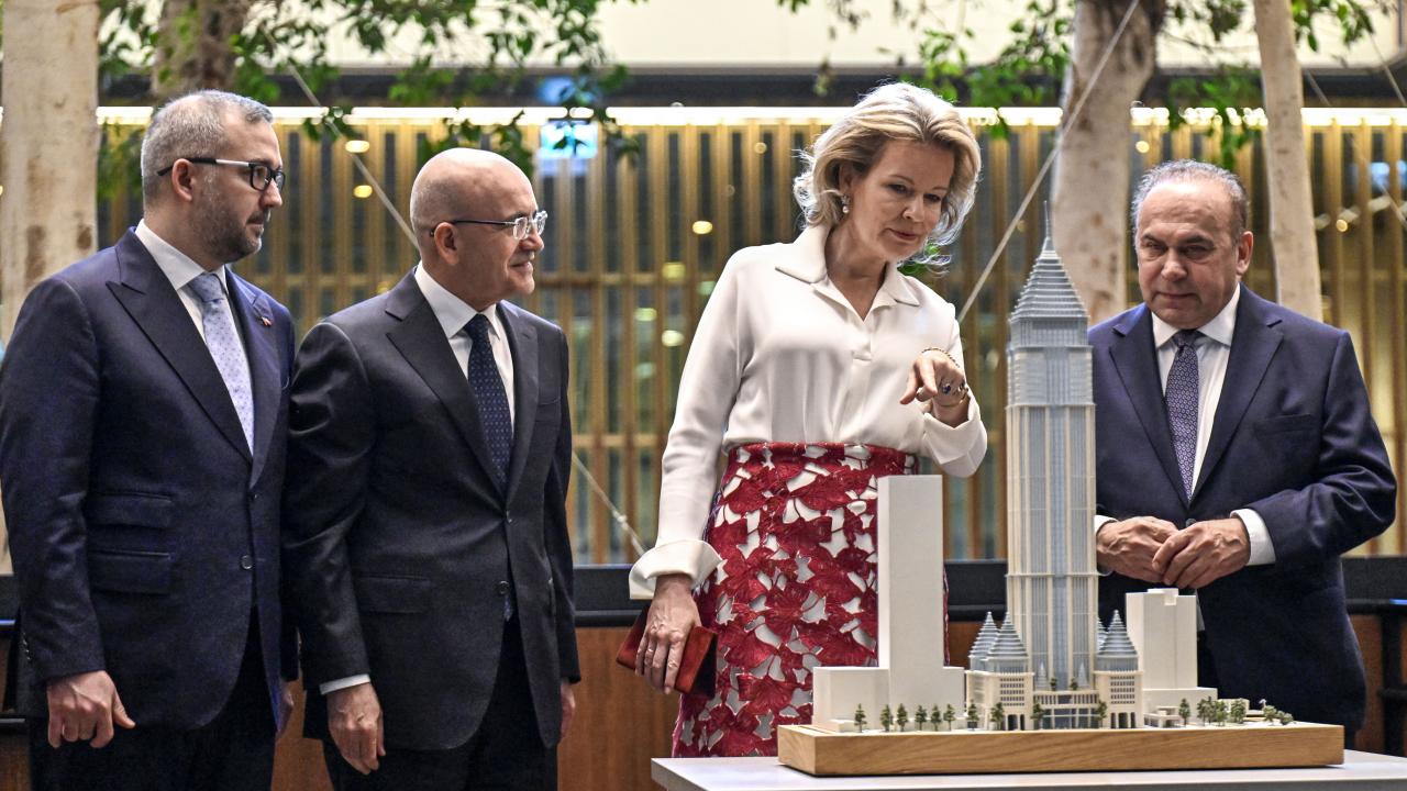 Belçika Kraliçesi Mathilde, TCMB İstanbul Finans Merkezi Yerleşkesi'ni ziyaret etti