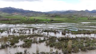 Bayburt'ta Çoruh Nehri'nin taşması sonucu tarım arazileri su altında kaldı