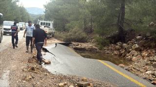 Bodrum'da içme suyu isale hattı patladı