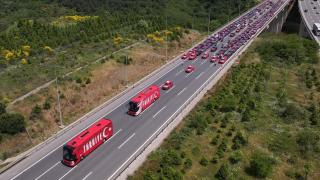Bizim Çocuklar, Togg konvoyuyla uğurlandı