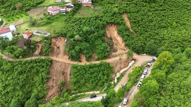 Giresun'da heyelan nedeniyle 33 ev tedbir amacıyla boşaltıldı