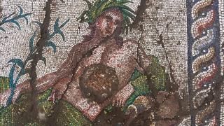 Aspendos'ta 3. yüzyıla ait nehir tanrısı "Genç Eurymedon" tasviri bulundu