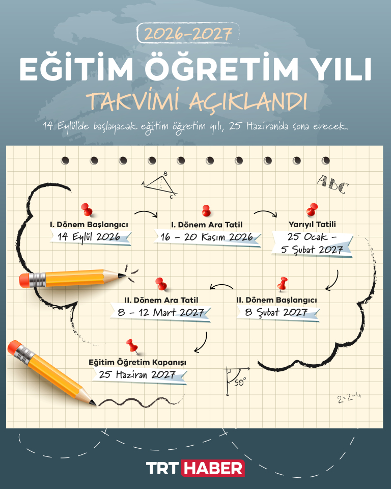 Yeni eğitim öğretim yılı takvimi belli oldu