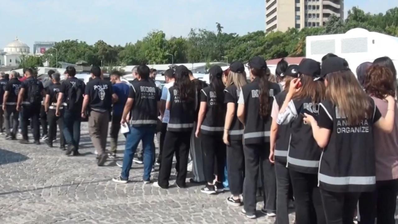Ankara’da ‘yeni nesil’ suç örgütlerine operasyon: 55 şüpheli tutuklandı