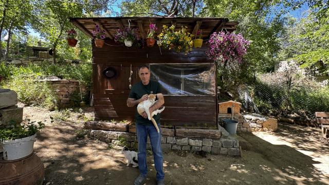 Sahipsiz hayvanlar için bahçesini huzur adasına dönüştürdü