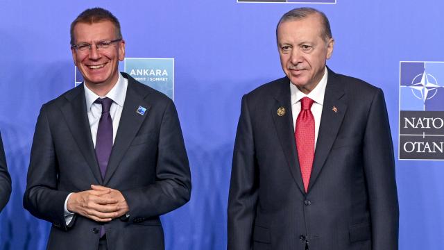 Cumhurbaşkanı Erdoğan, Rinkevics ile görüştü haber görseli