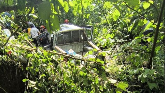 Trabzon'da kamyonet fındık bahçesine yuvarlandı: 1 ölü, 5 yaralı haber görseli