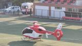 Ambulans helikopter vücudu yanan bebek için havalandı