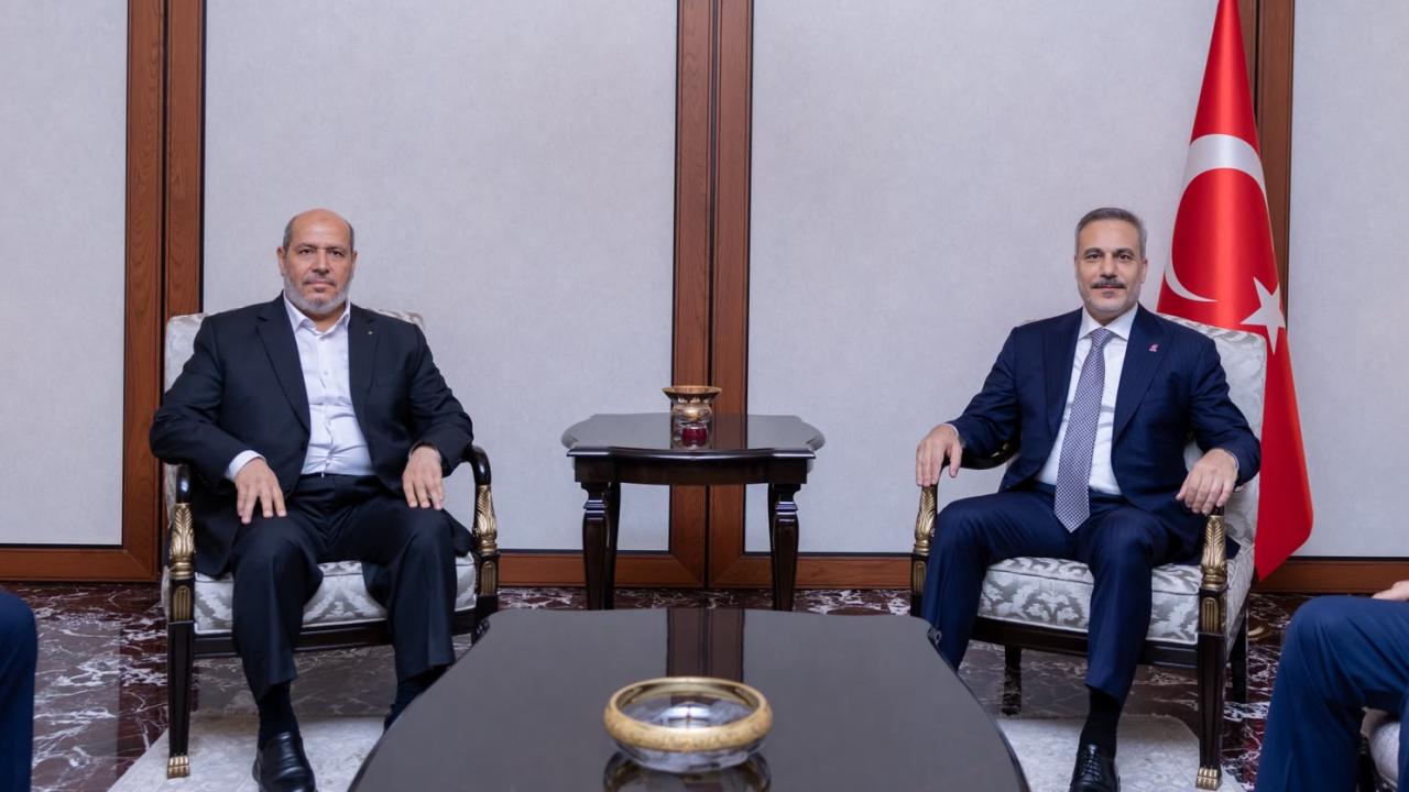 Bakan Fidan, Hamas Siyasi Büro Başkanı Hayye ve beraberindeki heyeti kabul etti