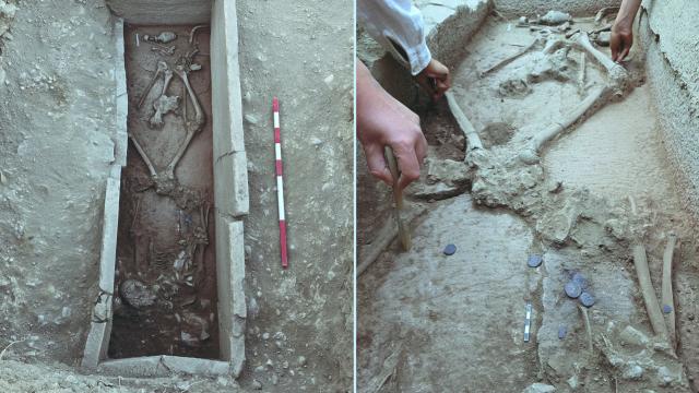 Aspendos'ta 2 bin 400 yıllık güreşçi mezarı keşfedildi haber görseli