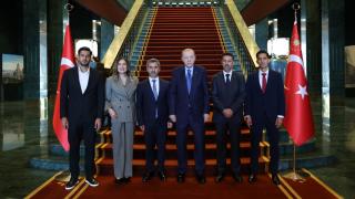 Cumhurbaşkanı Erdoğan Süper Lig'e çıkan takımları kabul etti