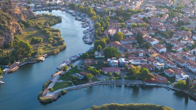 Dalyan'ın eşsiz güzellikleri havadan görüntülendi