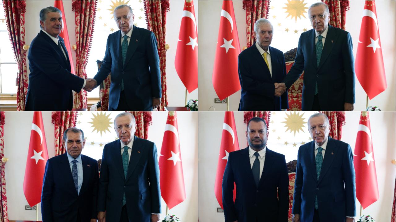 Cumhurbaşkanı Erdoğan, 4 büyük kulübün başkanını kabul etti