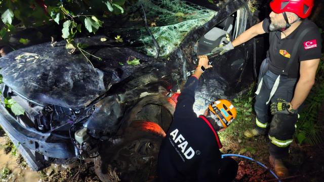 Rize'de otomobil devrildi: 2 ölü, 1 yaralı haber görseli