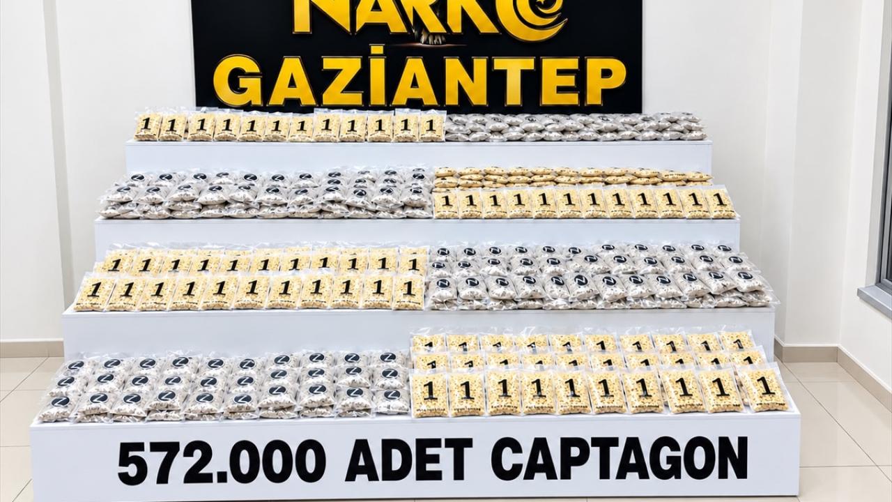 Gaziantep'te 572 bin uyuşturucu hap ele geçirildi