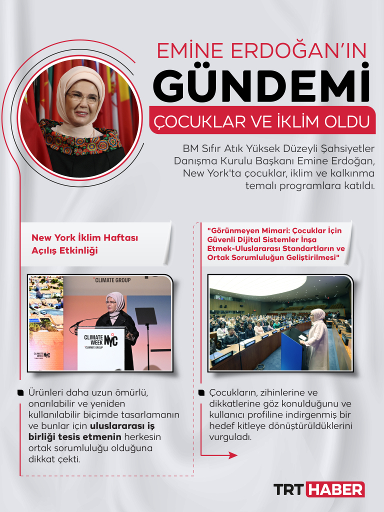 Emine Erdoğan'ın ABD'de gündemi çocuklar, iklim ve kalkınma oldu
