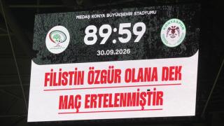 Konyaspor- Filistin maçı Filistin özgür olana kadar ertelendi